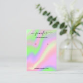 Logo Carte bijoux artisanale Holographique Pinky (Debout devant)