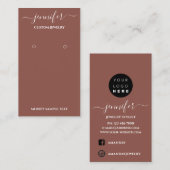 Logo Carte bijoux artisanale Rose Brown (Devant / Derrière)