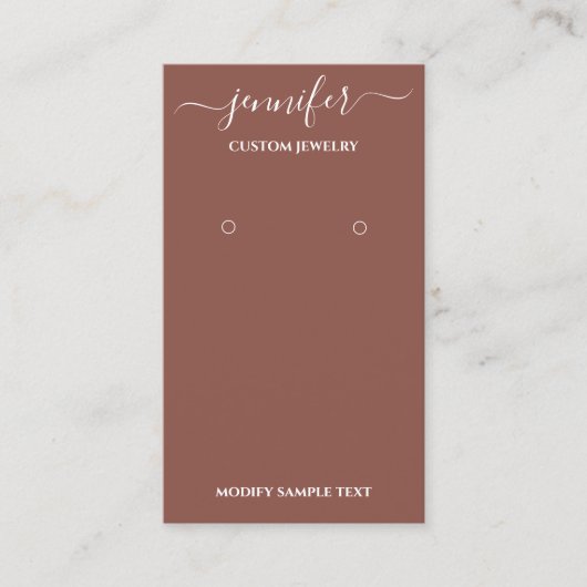 Logo Carte bijoux artisanale Rose Brown (Devant)