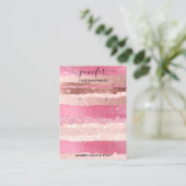 Logo Carte bijoux artisanale rose rayures (Debout devant)