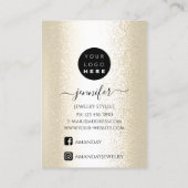 Logo Carte bijoux artisanale Sepia Gold (Dos)