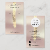 Logo Carte Bijoux Médias sociaux Rose Or (Devant / Derrière)