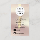 Logo Carte Bijoux Médias sociaux Rose Or (Dos)