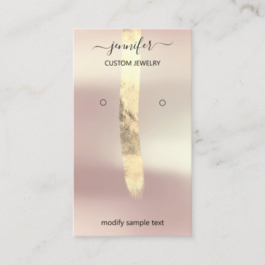 Logo Carte Bijoux Médias sociaux Rose Or (Devant)