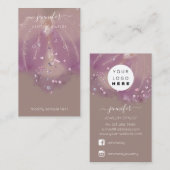 Logo Carte Bijoux Personnalisée Cristaux Sociales  (Devant / Derrière)