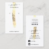 Logo Carte Bijoux Social Media Gold Blanc (Devant / Derrière)
