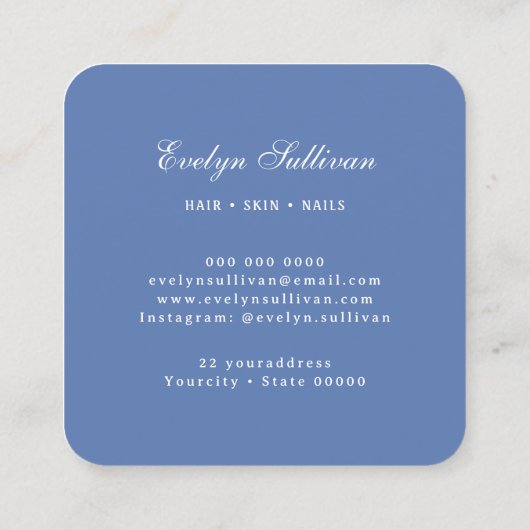 Logo carte de visite de coquillage bleu (Dos)