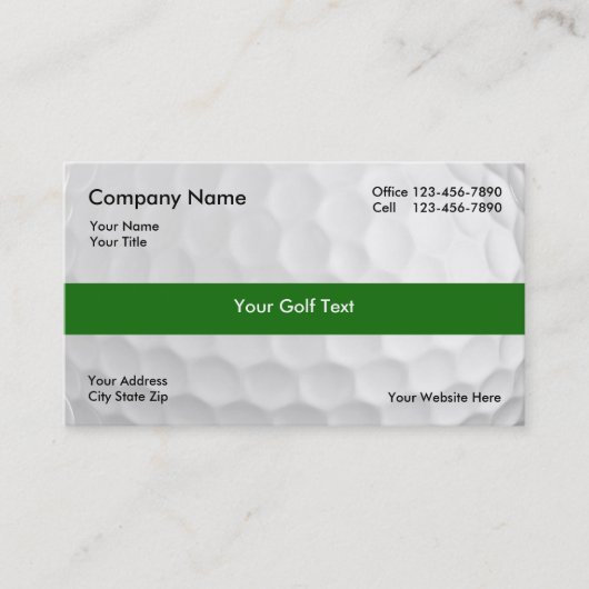 Logo Carte de visite de golf Retour (Devant)