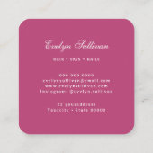 Logo carte de visite de l'arc de coquillage rose (Dos)