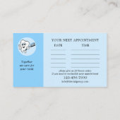 Logo Carte de visite de rendez-vous pour dentistes (Dos)