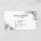 Logo Carte de visite d'encre noire (Dos)