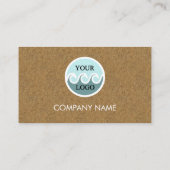 Logo carte de visite, professionnel kraft en bois (Dos)