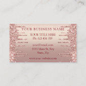 Logo Carte de visite - Rose Gold Blush Parties sci (Devant)