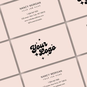 Logo Carte de visite rose pâle