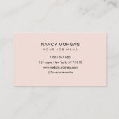 Logo Carte de visite rose pâle (Dos)