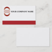 Logo Carte de visite simple rouge (Devant / Derrière)