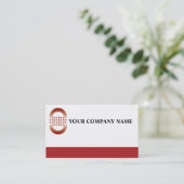 Logo Carte de visite simple rouge (Debout devant)