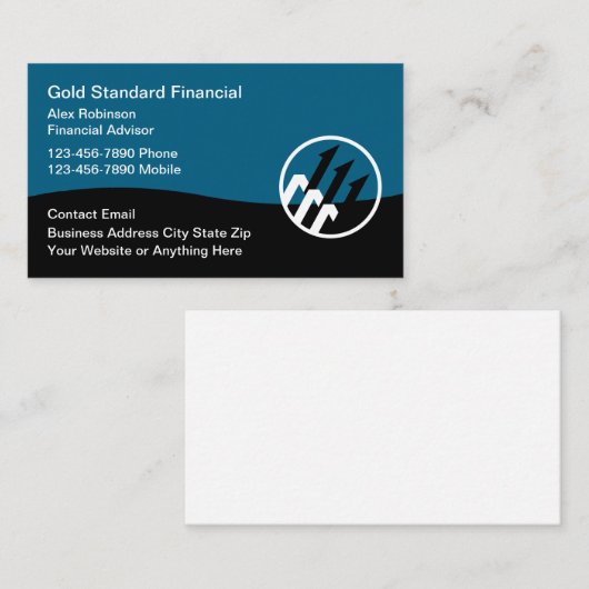 Logo Cartes de visite Classy Financial Advisor (Devant / Derrière)