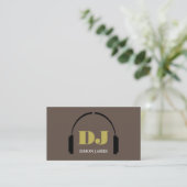 Logo casque, Carte de visite DJ professionnel (Debout devant)