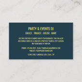 Logo casque, Carte de visite DJ professionnel (Dos)