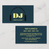 Logo casque, Carte de visite DJ professionnel (Devant / Derrière)