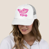 Logo casquette Foxy fox rose (En situation)