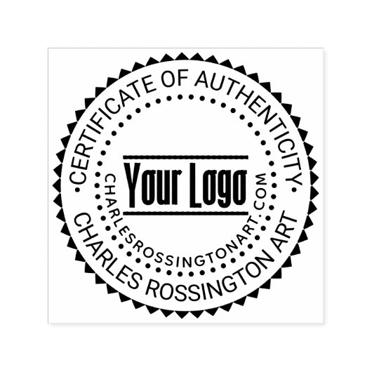 Logo “Certificaat van Echtheid” #7 Naam URL Zelfinktende Stempel (Design)