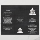 Logo Chalkboard Menu Simple Tarifs Brochure (Devant)