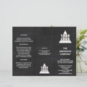 Logo Chalkboard Menu Simple Tarifs Brochure (Debout devant)