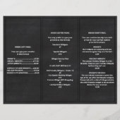 Logo Chalkboard Menu Simple Tarifs Brochure (Dos)