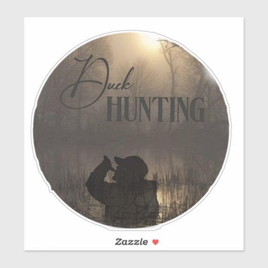 logo chasse canard Sticker (Feuille)