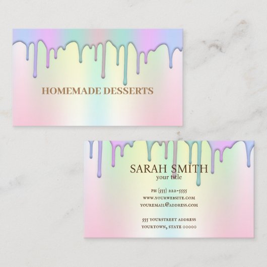 Logo Chef boulangerie, Carte de visite mignon (Devant / Derrière)