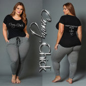 Logo Chrome Chick Curvy En Noir
