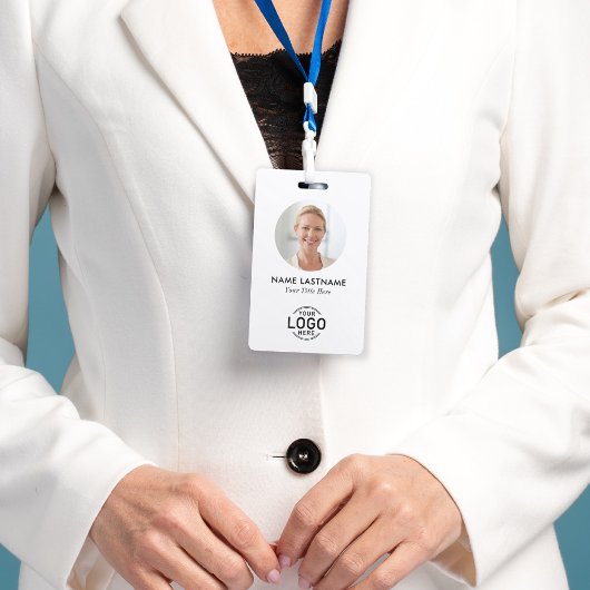 Logo Circle Photo Simple Minimalist Clean White Badge