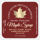 Logo circulaire Étiquette de sirop d'érable (lot e (Devant)