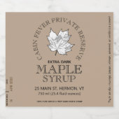 Logo circulaire Étiquette de sirop d'érable (lot e (Étiquettes simples)