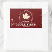 Logo circulaire Étiquette de sirop d'érable (lot e (Sac)