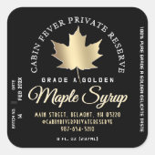 Logo circulaire Étiquette de sirop d'érable (lot e (Devant)
