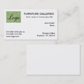 Logo classique Marmorino Vert Carte de visite (Devant / Derrière)