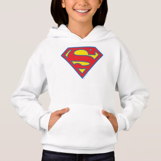 Logo classique Supergirl avec fond bleu (Devant)