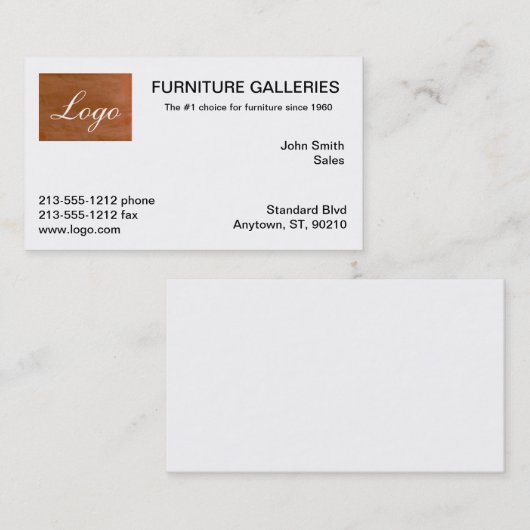 Logo Classique Tangerine Carte de visite (Devant / Derrière)