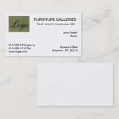 Logo classique toscan vert Carte de visite (Devant / Derrière)