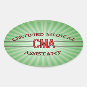 LOGO CMA-GECERTIFICEERDE MEDISCHE HULP OVALE STICKER