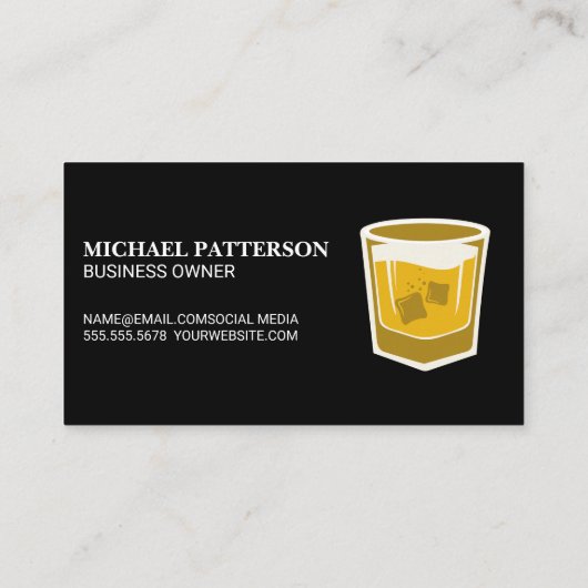 Logo Cocktail Drink / Carte de visite de code barr (Dos)