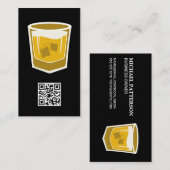 Logo Cocktail Drink / Carte de visite de code barr (Devant / Derrière)