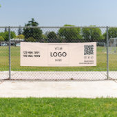 Logo Code QR Bannière des médias sociaux (En situation)