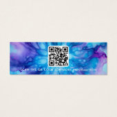 Logo code QR bleu violet clou d'oreille carte d'af (Dos)