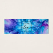 Logo code QR bleu violet clou d'oreille carte d'af (Devant)