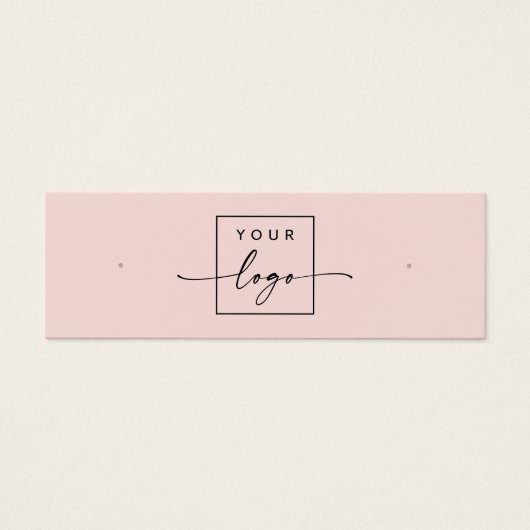 Logo code QR blush rose goujon d'oreille carte d'a (Devant)