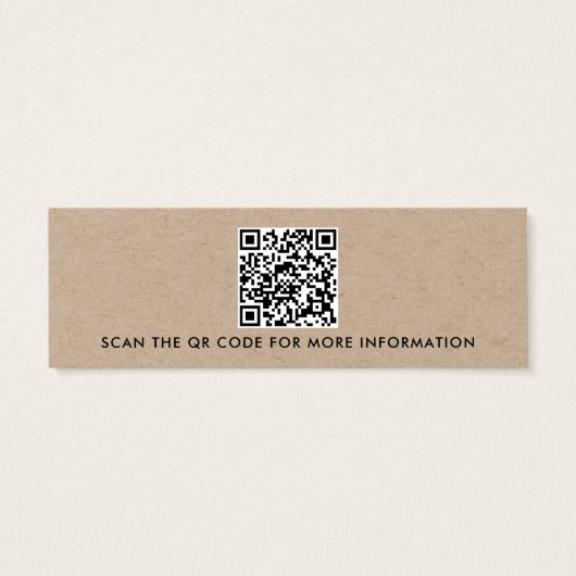 Logo code QR boucle d'oreille Kraft papier carte d (Dos)